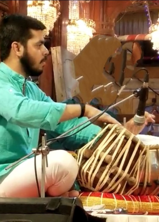 Tejas Joshi playing tabla
